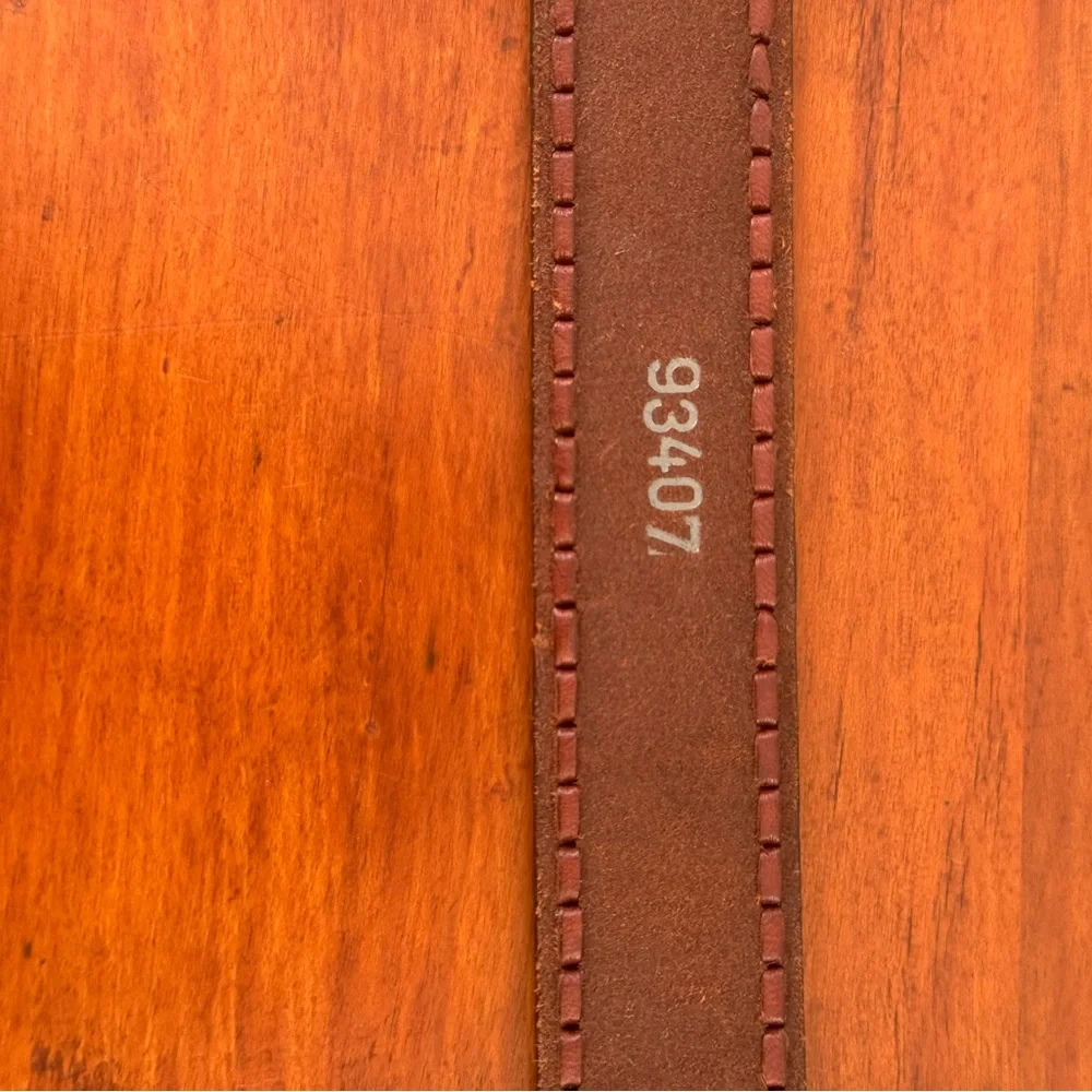 Vintage Brighton 1990s Brown Leather Belt with Silver Buckle